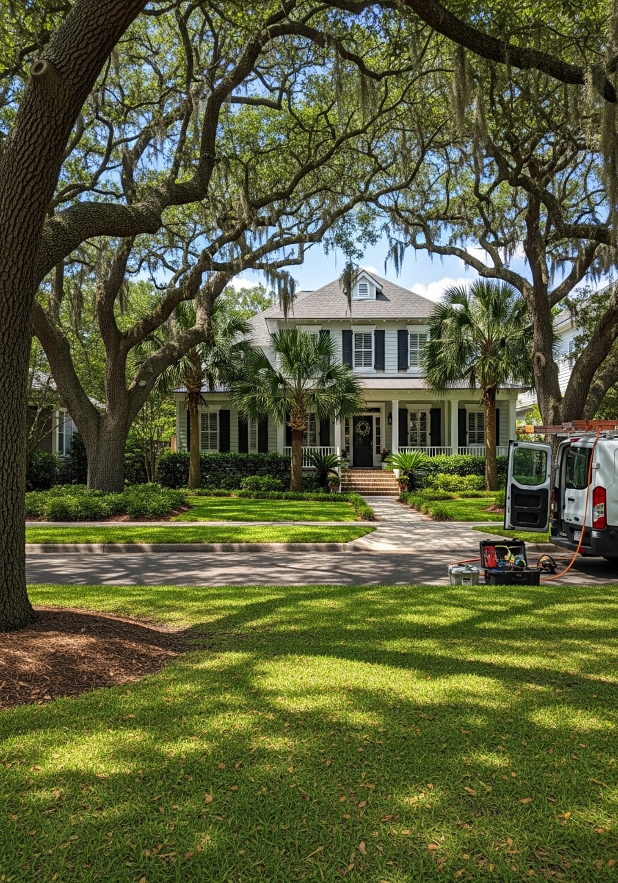 Residential Gulfport home with well-maintained exterior and coastal landscaping.